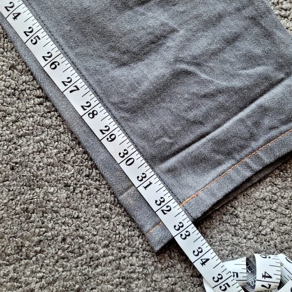 Gustin men's light grey denim size W38 L34 slim fit raw button fly - Picture 15 of 16